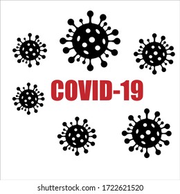 Vector illustration Coronavirus 2019-nCoV, Covid-19 virus cell. Coronavirus outbreak concept. Virus Covid-19 cell icon.