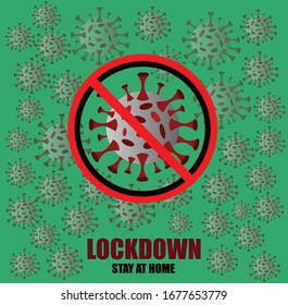 Vector illustration coronavirus 2019-nCoV, Covid-19.Coronavirus lockdown concept. .Stop Covid-19 sign & symbol concept. Covid-19 coronavirus infection.Virus covid-19 cell icon. 