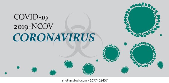 Vector illustration of the Coronavirus 2019-nCov.Template with virus graphics and text for banner, poster or other element.COVID-19.