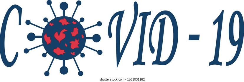 Vector illustration of coronavirus bacteria. Symbol for combating coronavirus. Coronary virus infection in the world. COVID-19.