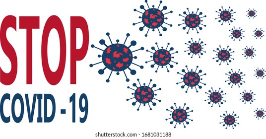Vector illustration of coronavirus bacteria. Symbol for combating coronavirus. Coronary virus infection in the world. COVID-19.