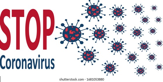 Vector illustration of coronavirus bacteria. Symbol for combating coronavirus. Coronary virus infection in the world. COVID-19.