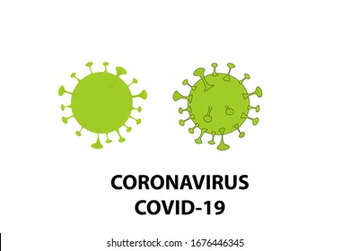 vector illustration of coronavirus covid 19,abstract isolated  drawing of the coronavirus.