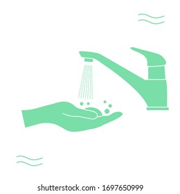 Vector illustration  coronavirus COVID-19 Pandemic People Virus 2019-nCoV protection and infection prevention Hand washing. Health, medicine Pathogen respiratory  virus SARS Design website
