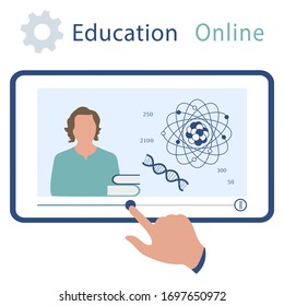 Vector illustration  coronavirus COVID-19 Quarantine. Online education, freelance work, distance studying. Closing schools, universities. Students, children studying remotely. Learning concept.