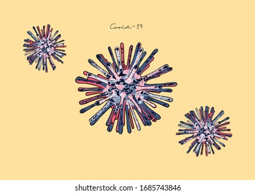 Vector Illustration of Coronavirus / COVID-19 Virus