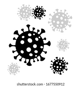 vector illustration of coronavirus. Coronavirus danger and public health risk disease. Pandemic medical concept with dangerous cells