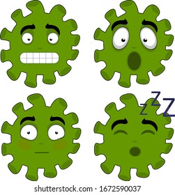 Vektorillustration der Coronavirus-Emoticons