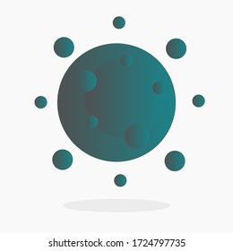 Vector illustration coronavirus icon, with gradient and green color