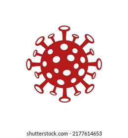 Vector illustration of coronavirus icon symbol on white background. Covid-19 icon