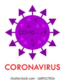 Vector illustration of a coronavirus. Icons of the virus. The epidemic of 2019 2020. Pandemic, disease, illness, pneumonia. Chinese coronavirus. Covid-19. Self-isolation, quarantine. Stay at home