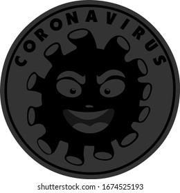 

Vector illustration of a coronavirus logo cartoon
