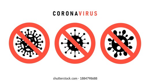 Vector illustration of a coronavirus. Stop coronavirus
