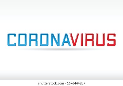 Vector illustration of coronavirus text Covid-19 virus disease 