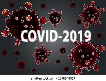 Vector illustration of coronavirus virus 