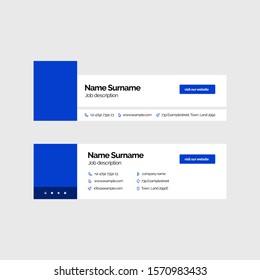 Vector Illustration Of Corporate Email Signature Design