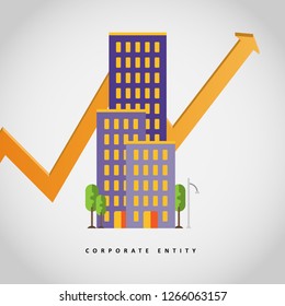 Vector illustration of corporate entity concept design element.