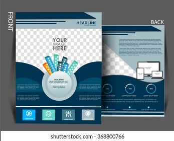  Vector illustration of corporate flyer, brochure, magazine cover design, front and back flyer design can be use for print and publication or marketing purpose.