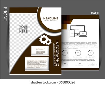  Vector illustration of corporate flyer, brochure, magazine cover design, front and back flyer design can be use for print and publication or marketing purpose.