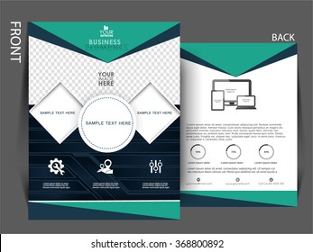  Vector illustration of corporate flyer, brochure, magazine cover design, front and back flyer design can be use for print and publication or marketing purpose.