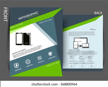  Vector illustration of corporate flyer, brochure, magazine cover design, front and back flyer design can be use for print and publication or marketing purpose.