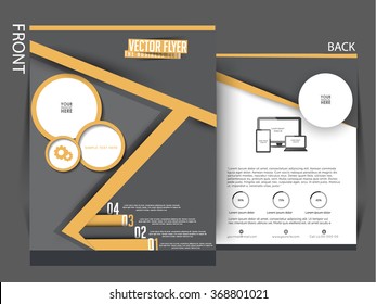  Vector illustration of corporate flyer, brochure, magazine cover design, front and back flyer design can be use for print and publication or marketing purpose.