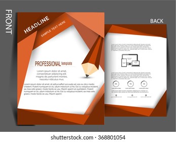  Vector illustration of corporate flyer, brochure, magazine cover design, front and back flyer design can be use for print and publication or marketing purpose.