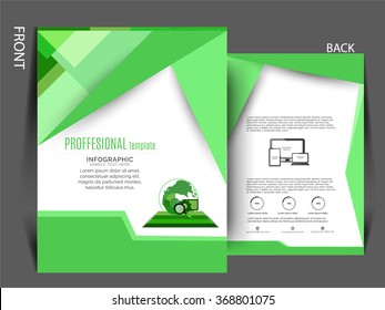  Vector illustration of corporate flyer, brochure, magazine cover design, front and back flyer design can be use for print and publication or marketing purpose.
