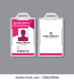 Vector Illustration Corporate ID Card Design Template modern simple