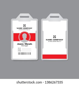 Vector Illustration Corporate ID Card Design Template  simple