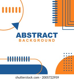 Vector Illustration Corporate identity template  like love abstract background in white, blue, and orange color. Good to use for banner, social media template, poster and flyer template, etc.