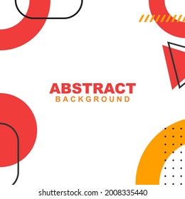 Vector Illustration Corporate identity template  like love abstract background in white, red, and orange color. Good to use for banner, social media template, poster and flyer template, etc.