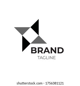 Vector Illustration Corporate Logo design template Origami star
