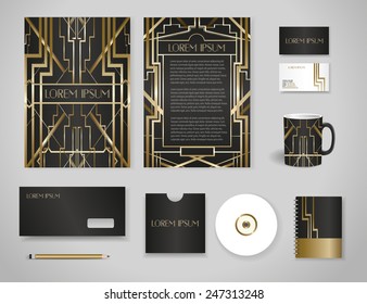 vector illustration of corporate style black