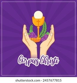 Vector illustration of Corpus Christi social media feed template