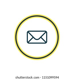 Vector illustration of correspondence icon line. Beautiful connect element also can be used as epistle icon element.