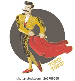 Vector Illustration. Corrida, matador.