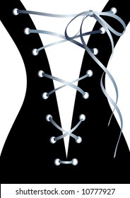 vector illustration of corset