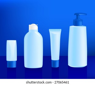 vector illustration of cosmetic container templates - set 3