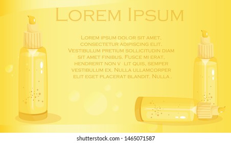 vector illustration with cosmetic oil for hair