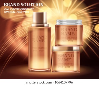 Vector illustration with cosmetic product