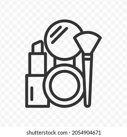 Vector illustration of cosmetics icon in dark color and transparent background(png).