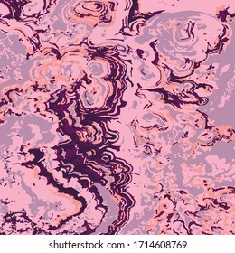 Vector illustration of cosmic planet surface of dark violet, pink and purple colors.