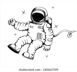 Vector illustration. Cosmonaut