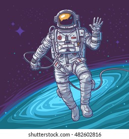 Vector Illustration Cosmonaut