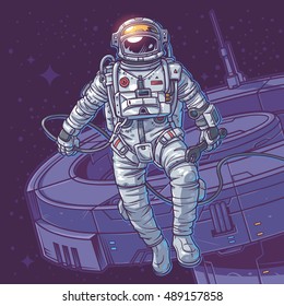 Vector illustration cosmonaut