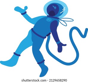 Vector illustration. Cosmonaut in a spacesuit