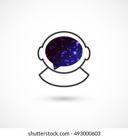 Vector illustration of a cosmonaut symbol
