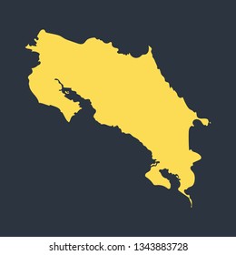 Vector illustration of costa rica map