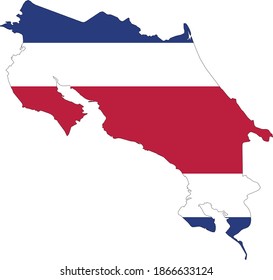 Vektorgrafik von Costa Rica Karte und Flagge